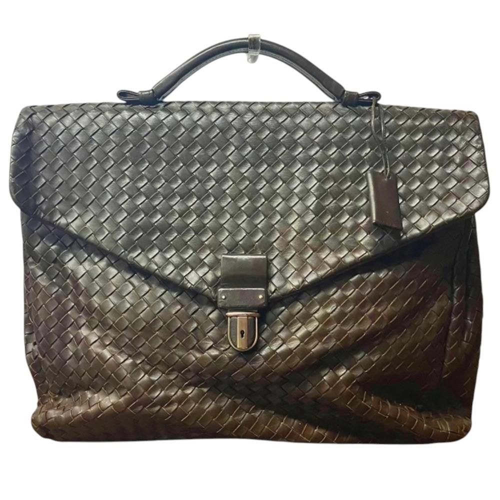 Bottega Veneta business bag, Intrecciato leather.